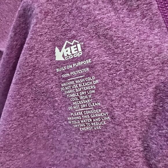 REI Co Op Shirt Womens Large Pink Purple Tech Short Sleeve Active Hiking - Picture 8 of 9